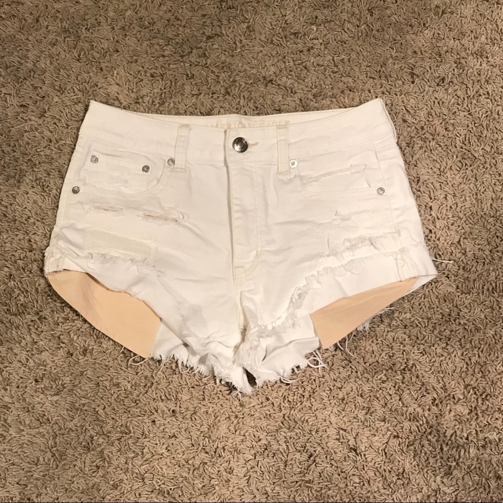 American eagle shorts with nude pockets